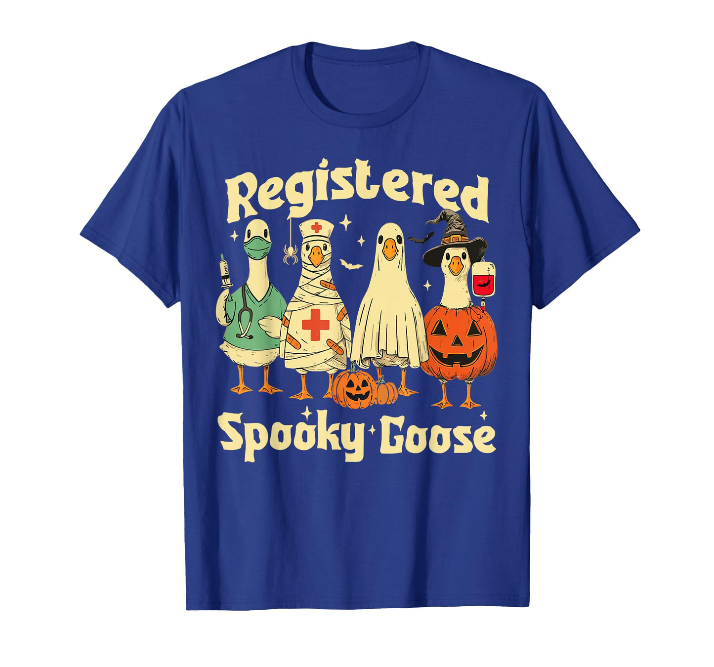 Cute Goose Nurse Halloween Costume Ghost Pumpkin Witch T-Shirt