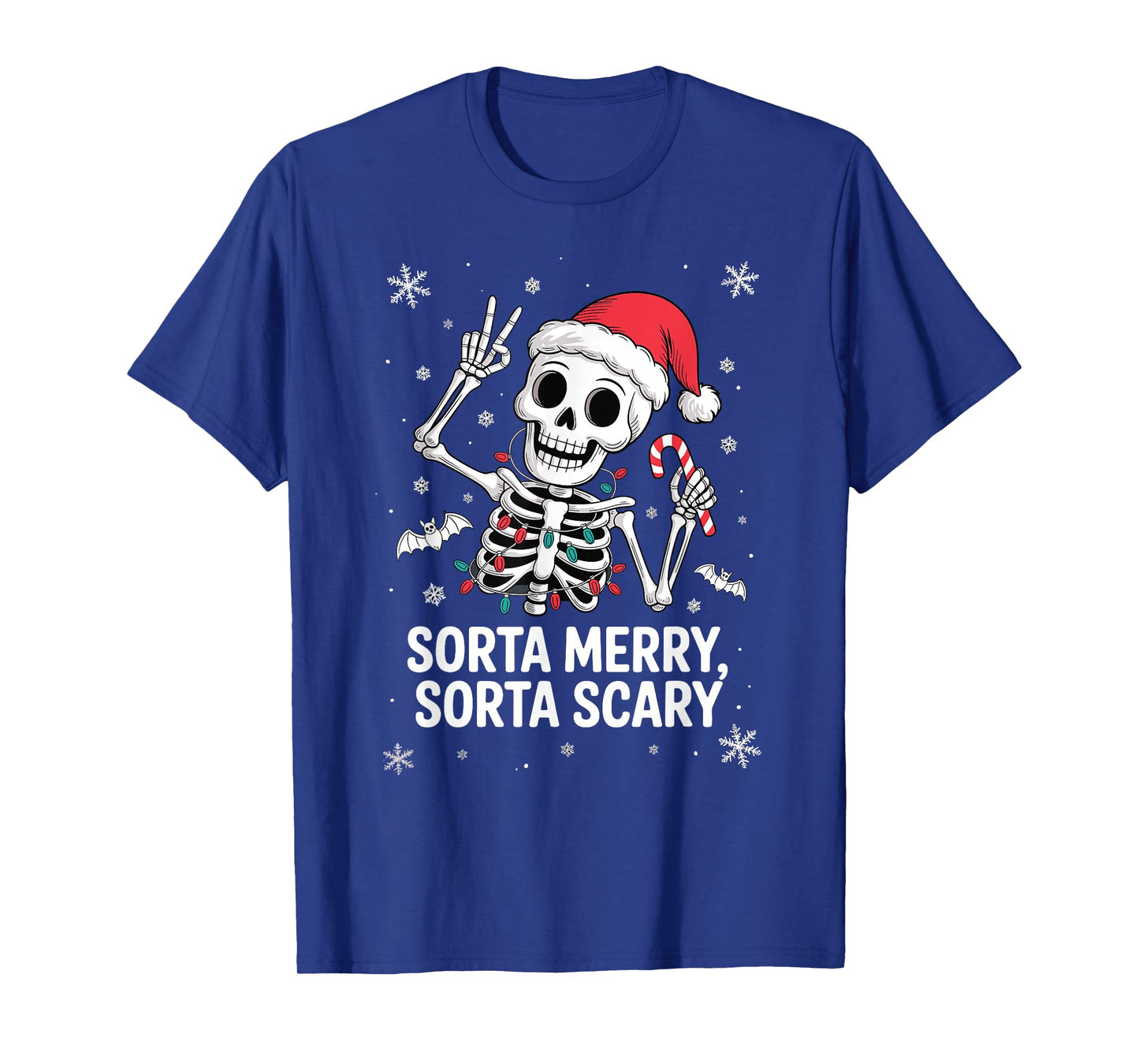 Sorta Merry Sorta Scary Skeleton Christmas T-Shirt