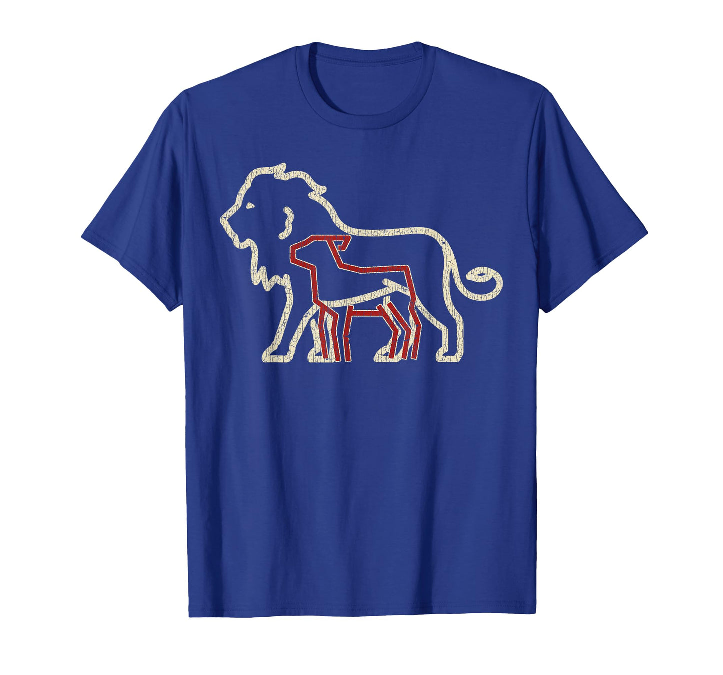 Vintage The Lion And The Lamb Minimalist Jesus Christ T-Shirt