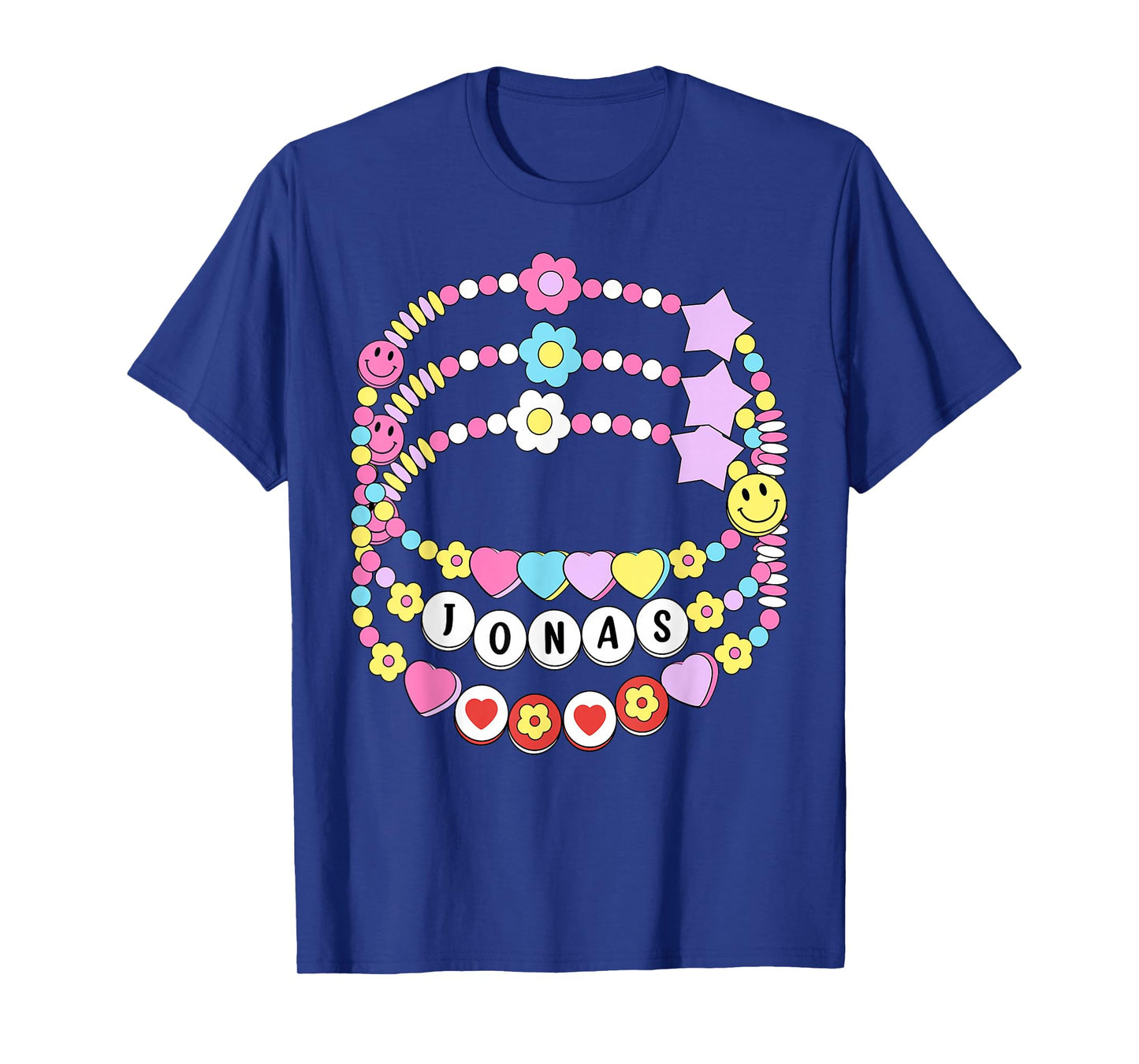 Vintage Jonas First Name Personalized Friendship Bracelet T-Shirt