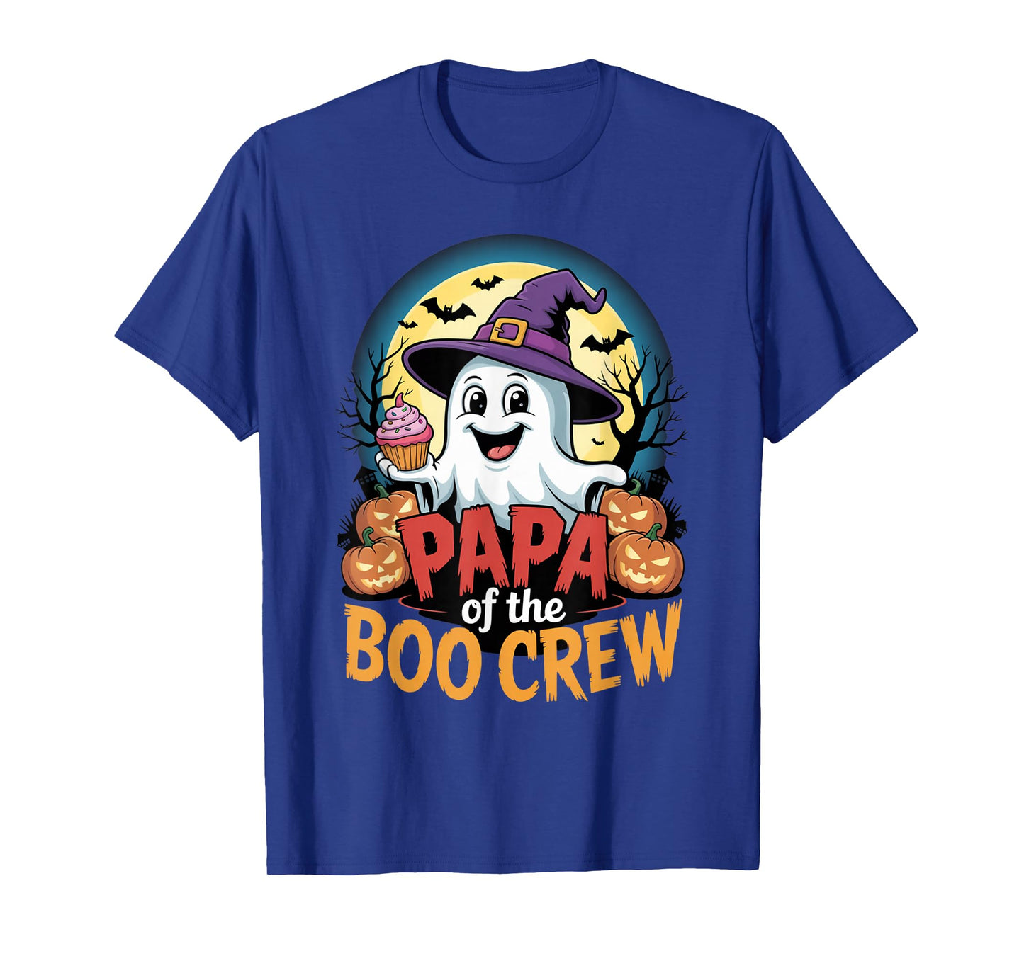 Papa of The Boo Crew Ghost Halloween Family Outfit Pumpkins T-Shirt