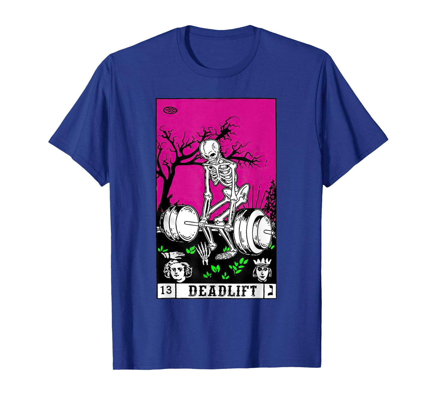 Tarot Card Funny Gym Deadlifts Workout Occult Reading Reader T-Shirt