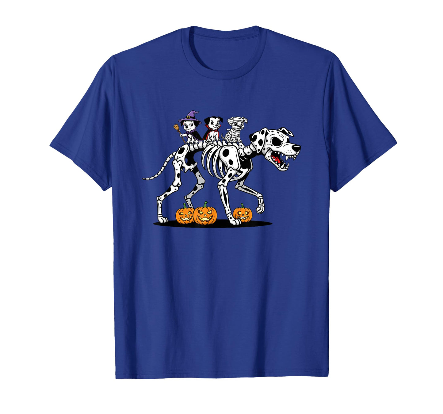 Dalmatian Skeleton Mummy Witch Halloween Kids Mens Womens T-Shirt