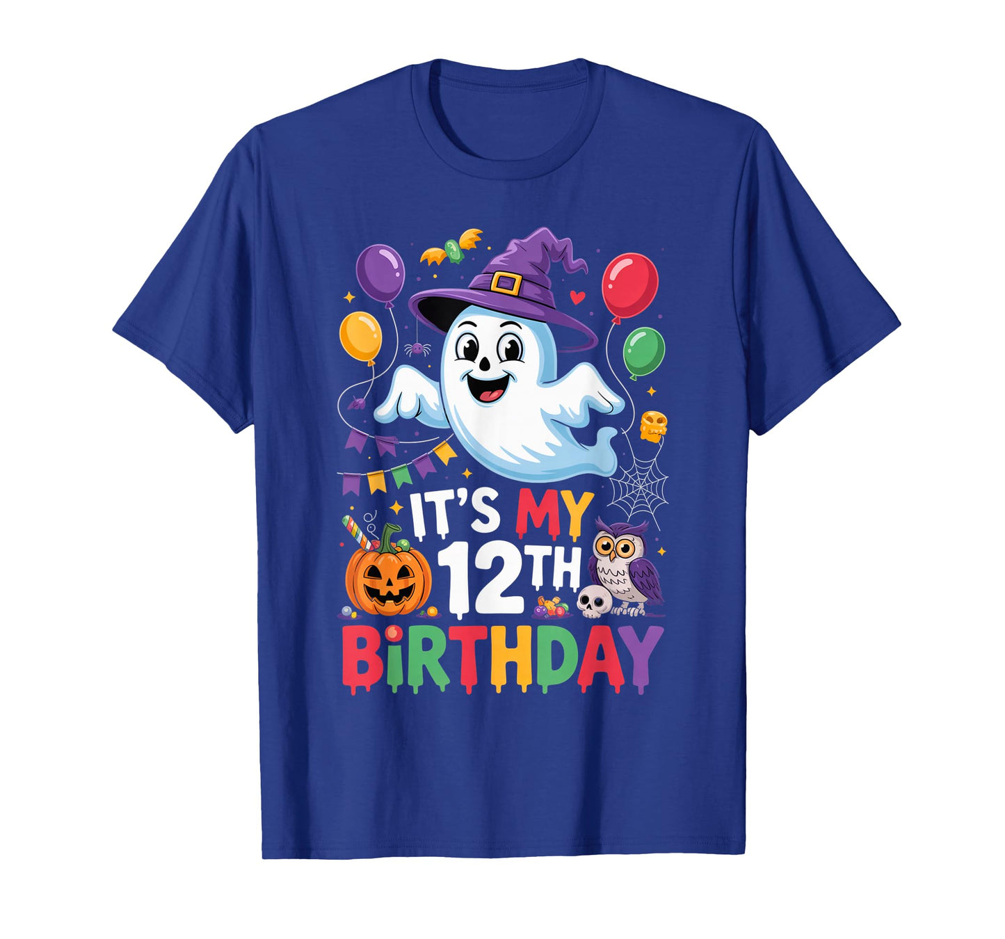 It’s My 12th Birthday Ghost Halloween Spooky October Fun T-Shirt