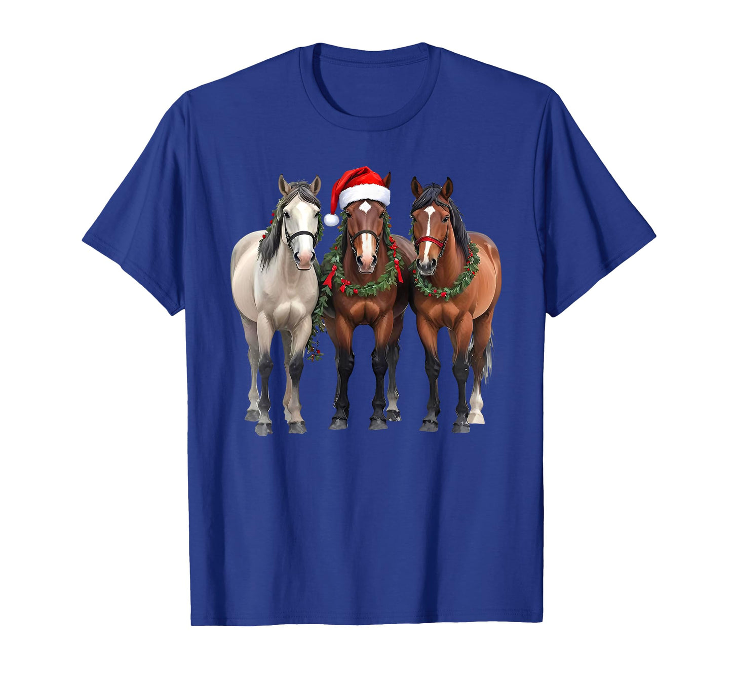 Western Cowboy Merry Christmas Horse Pajamas Xmas Holiday T-Shirt