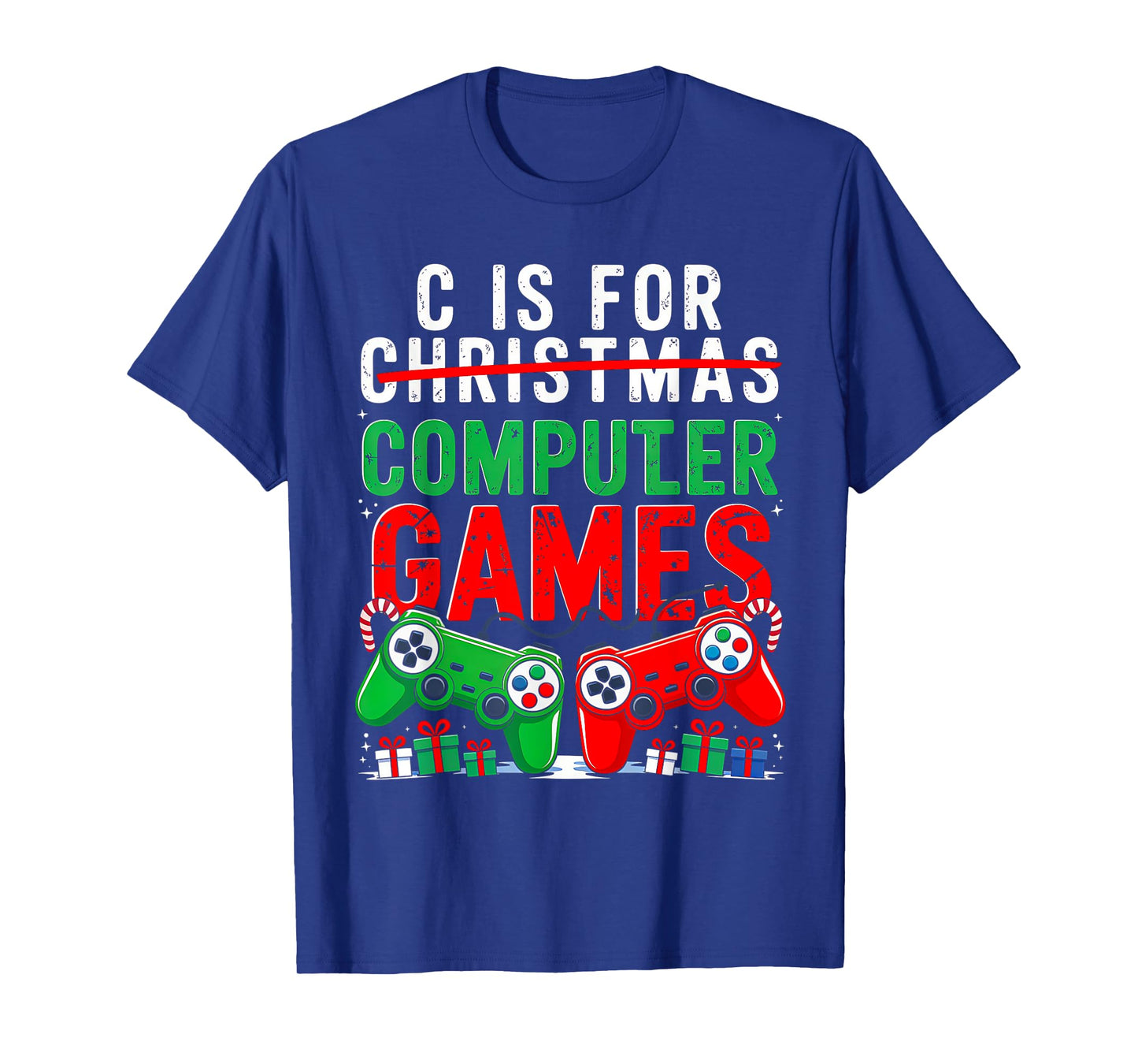 C is for Computer Games Gamer Boys Christmas Men Girls Xmas T-Shirt