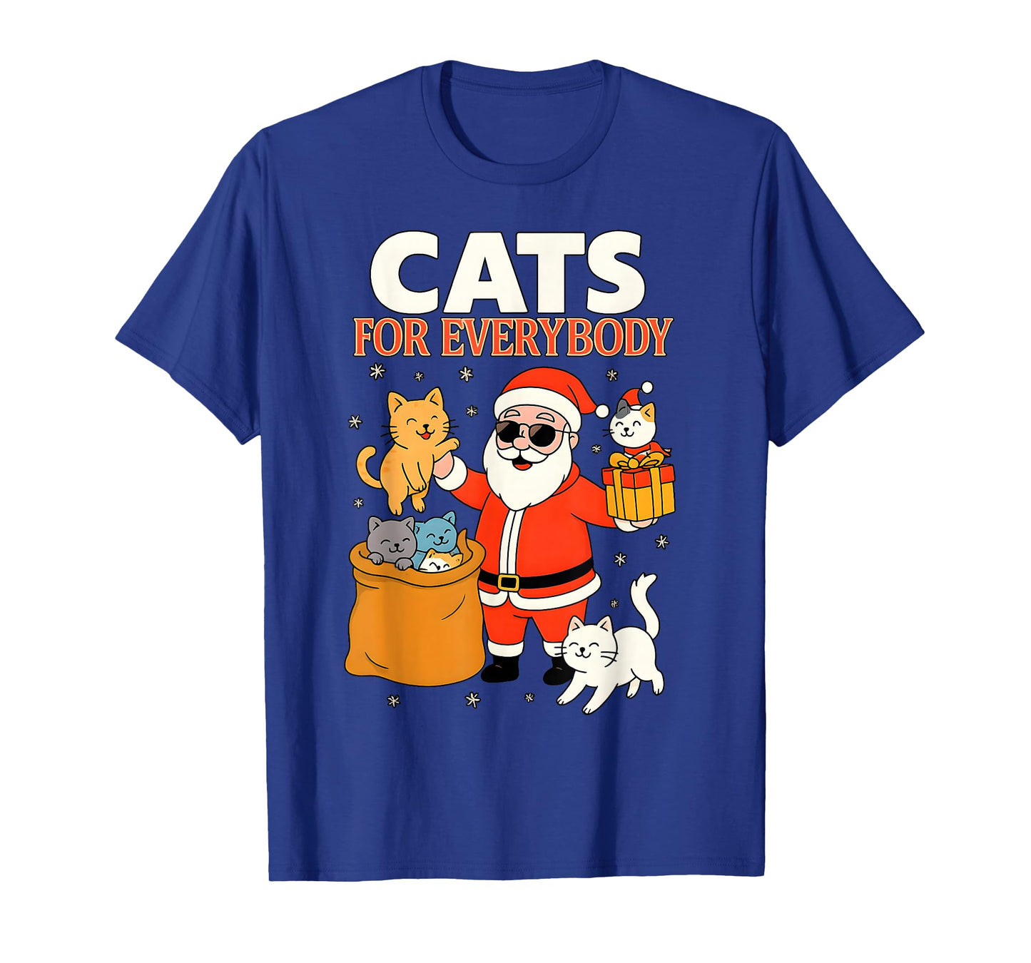 Cats for Everybody Funny Christmas Cat Xmas Santa T-Shirt