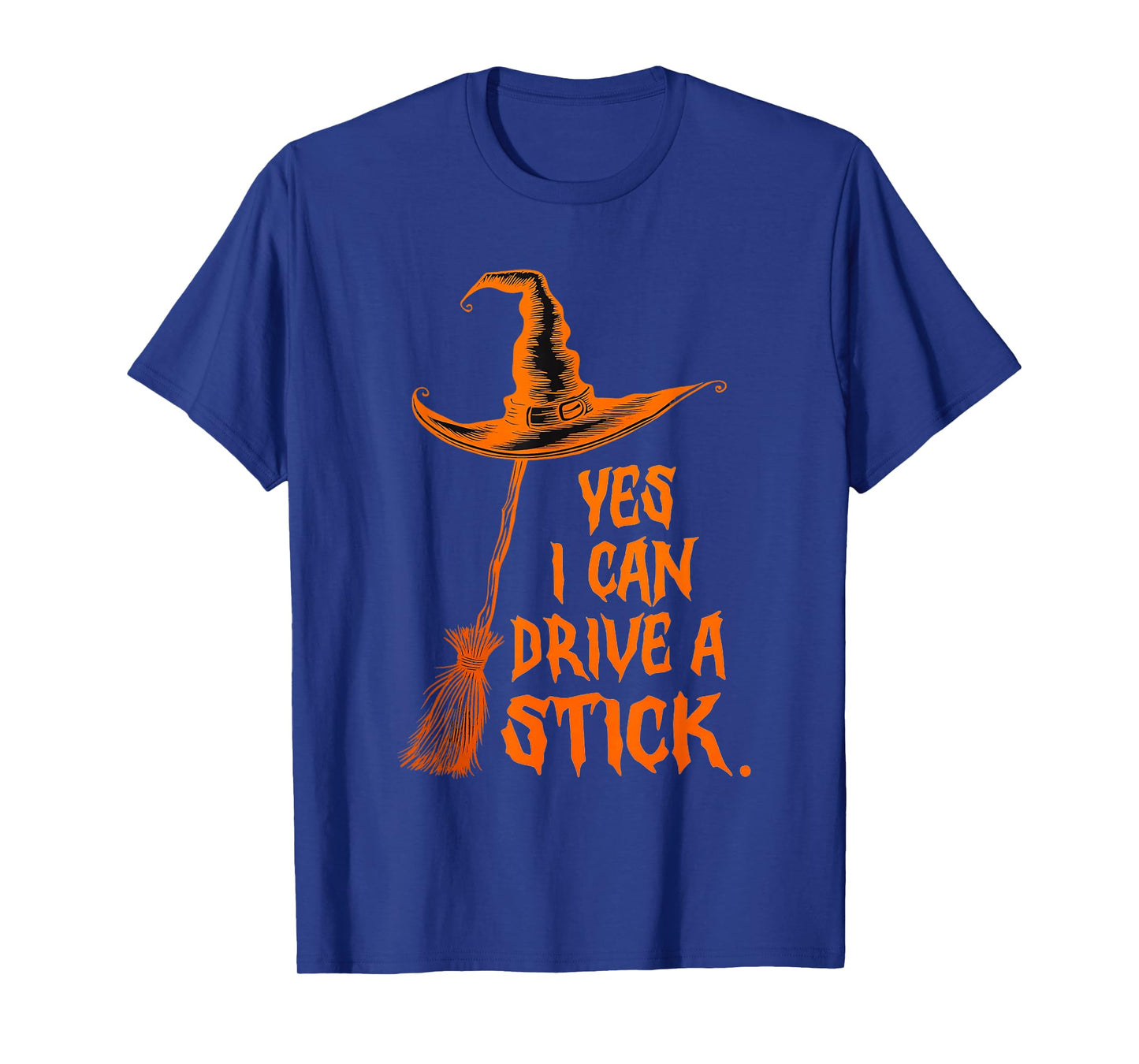 Funny Hallowen Yes I Can Drive A Stick Spooky Witch T-Shirt