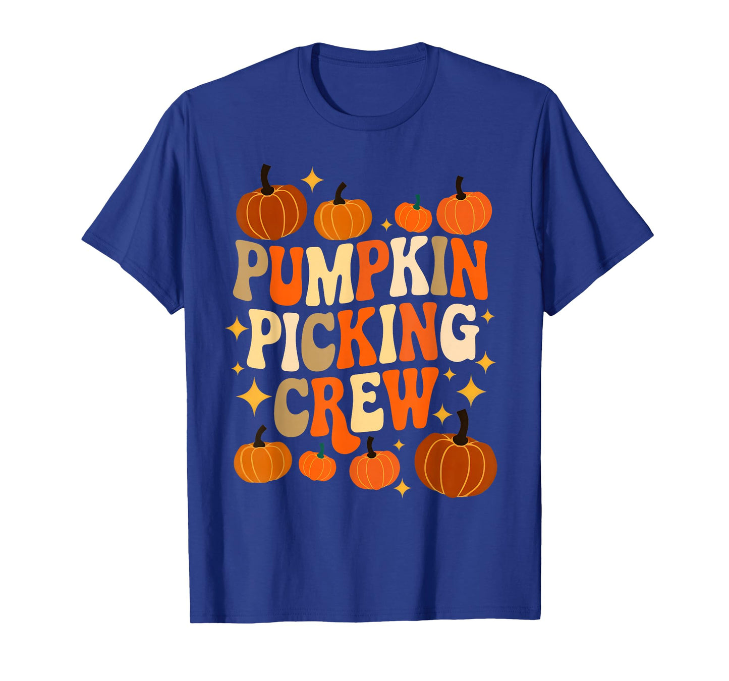 Groovy Pumpkin Picking Crew Matching Family Tee Autumn T-Shirt