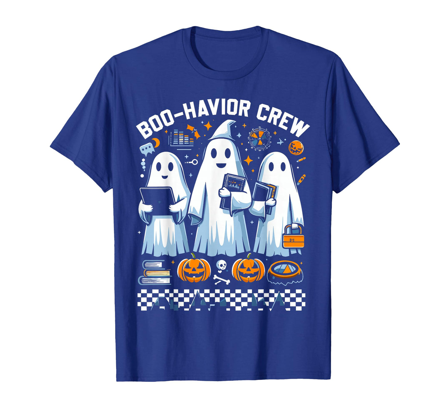 Behavior Analyst Halloween ABA Cute Ghost Boo-Havior Crew T-Shirt
