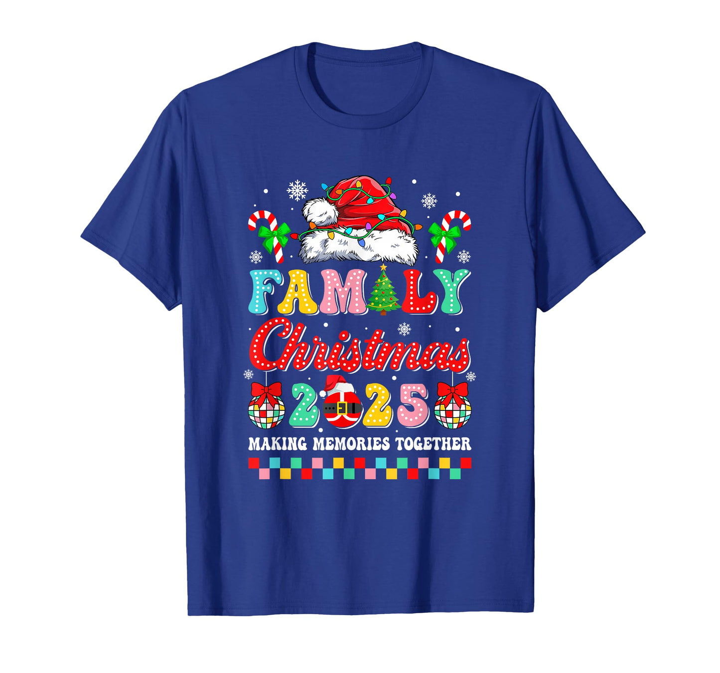 Family Christmas 2025 Matching Squad Santa Xmas Funny T-Shirt