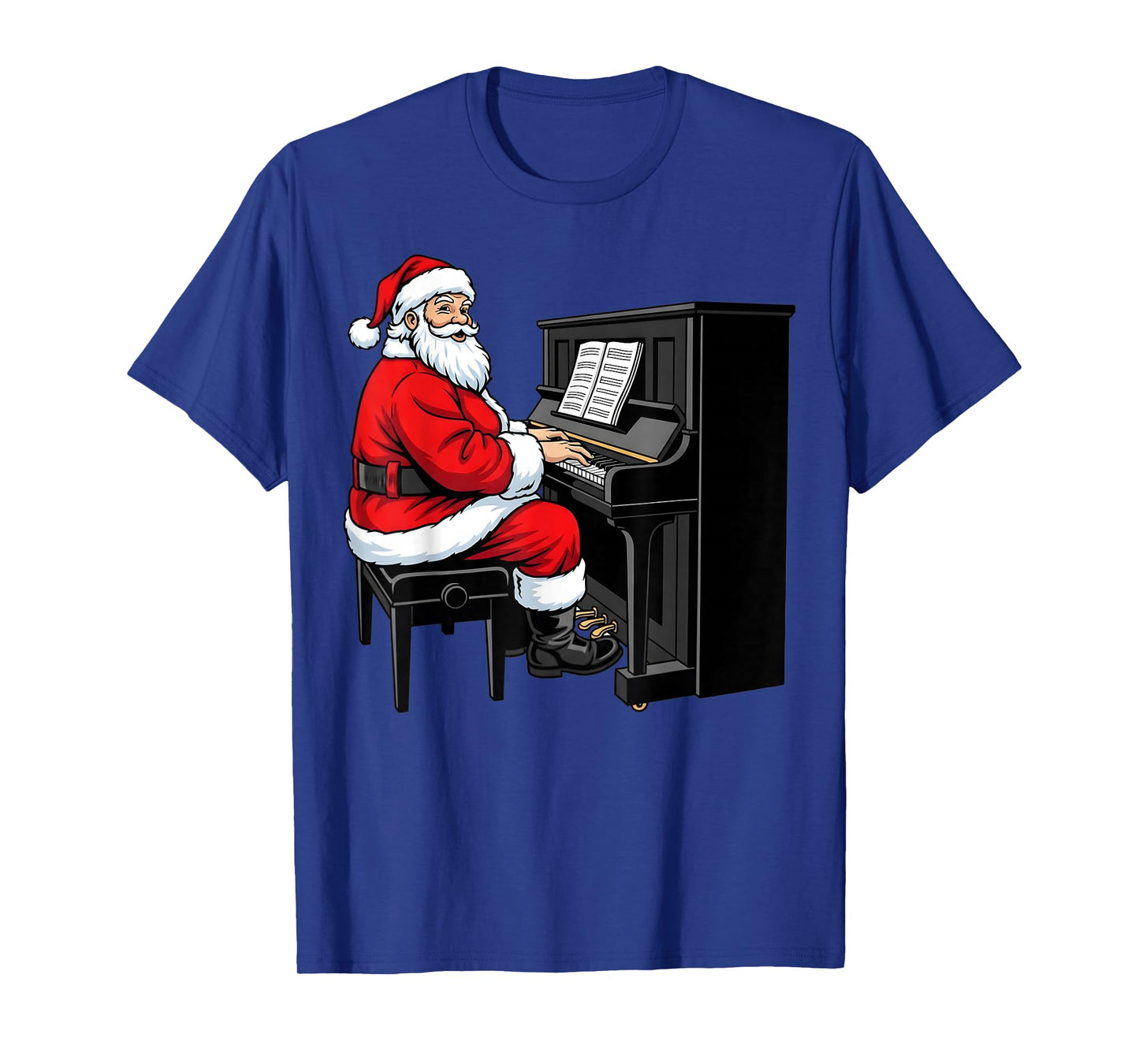 Christmas Piano Player Cute Santa Xmas Boys Girls Men Kids T-Shirt
