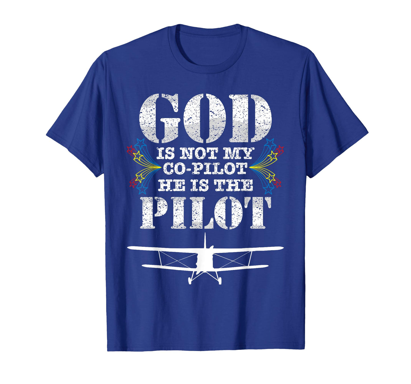 Cool God Is My Pilot | Funny Christian Airplane Control Gift T-Shirt