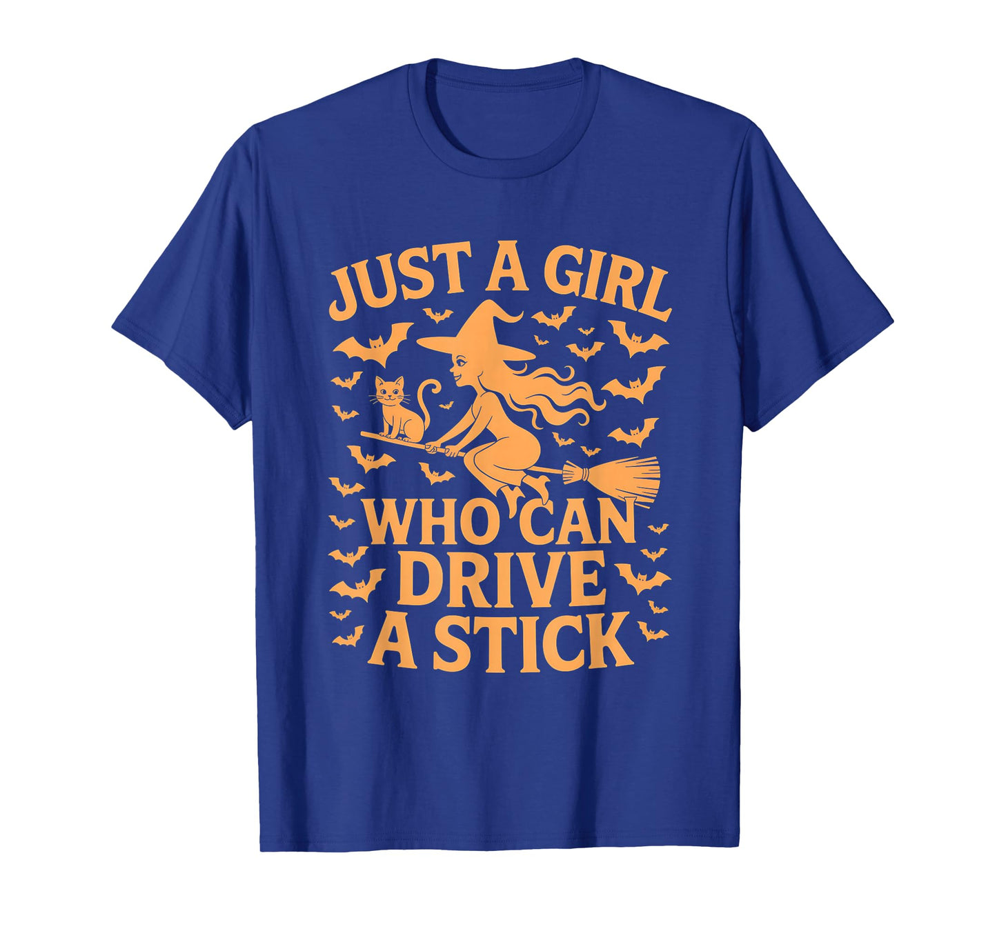 Just a Girl Who Can Drive A Stick Funny Halloween T-Shirt