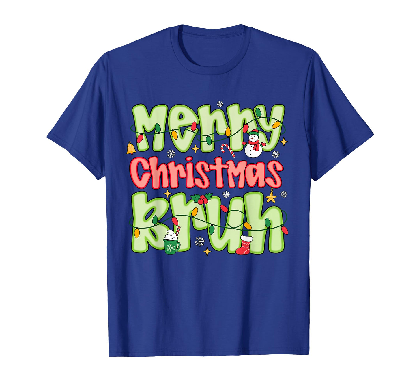 Bruh Meme Funny Saying Bro Greeting Teens Boys Men Christmas T-Shirt