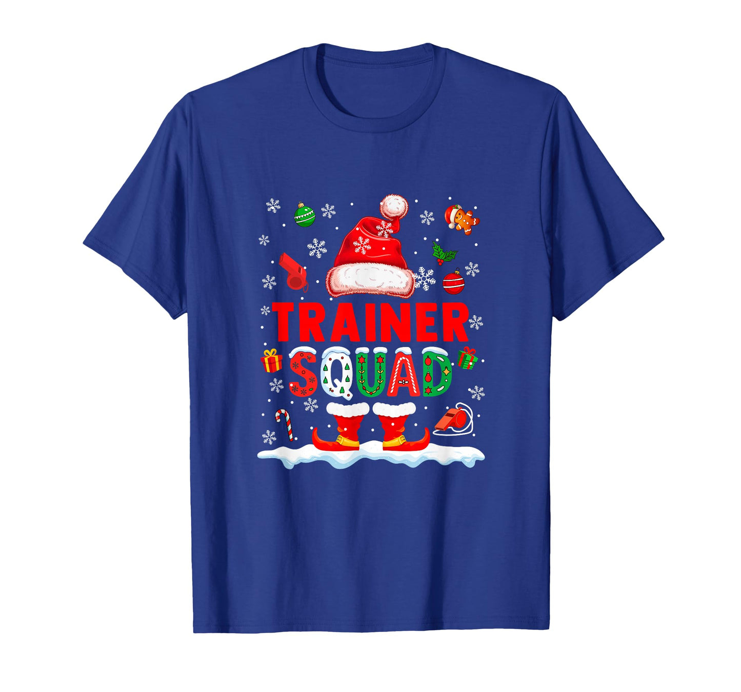 Trainer Squad Men Job Christmas Santa Costume Bow Tie T-Shirt