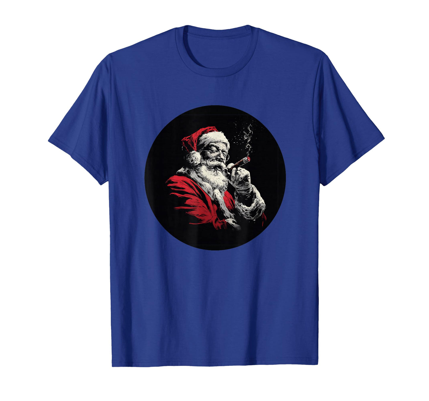 Amazing Santa Claus with Cool Cigar for Funny Christmas T-Shirt