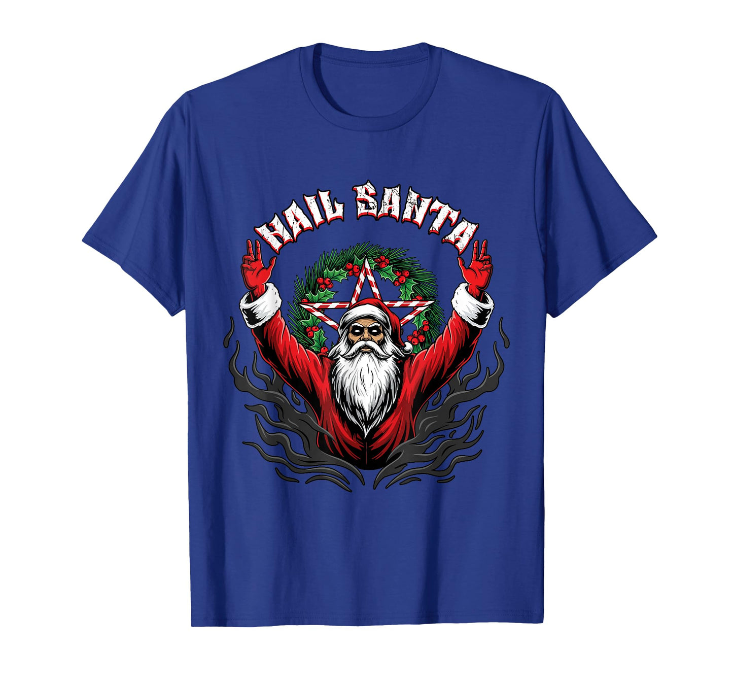 Hail Santa Pagan Solstice Gothic Hate Christmas Demonic T-Shirt