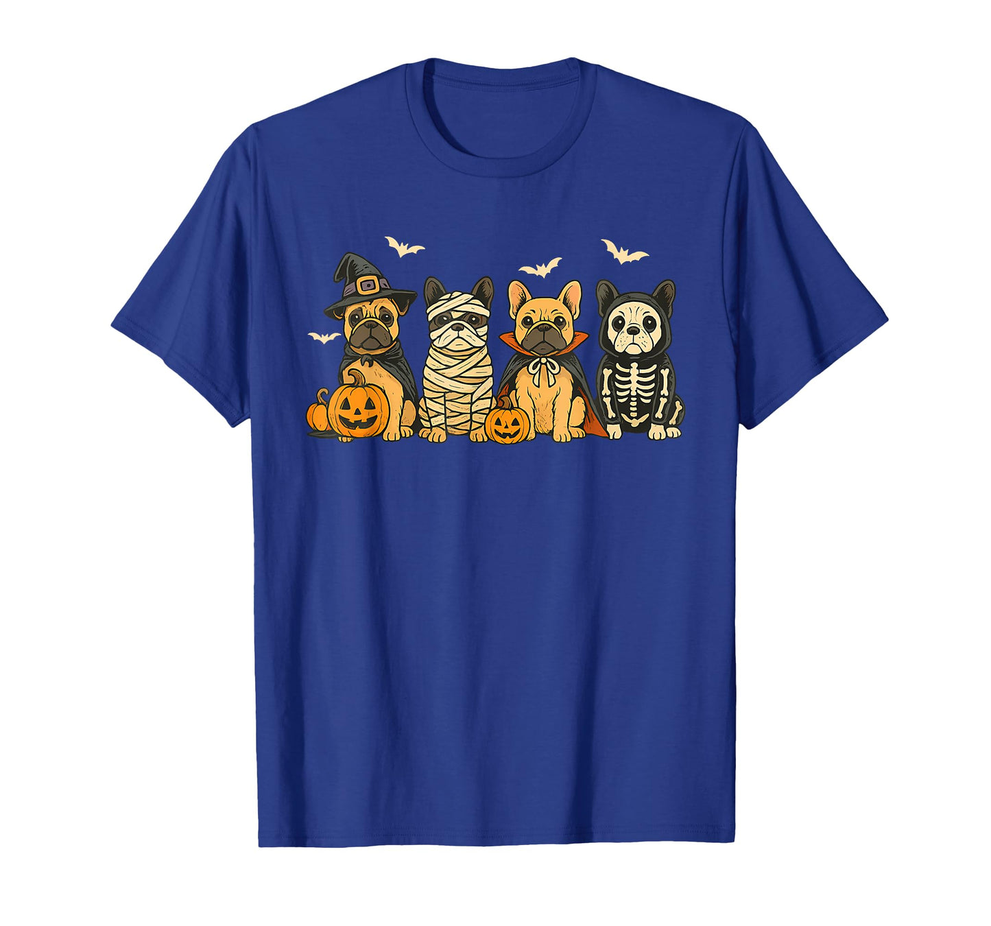 Cute Halloween Mummy French Bulldog Witch Dog Mom Women T-Shirt