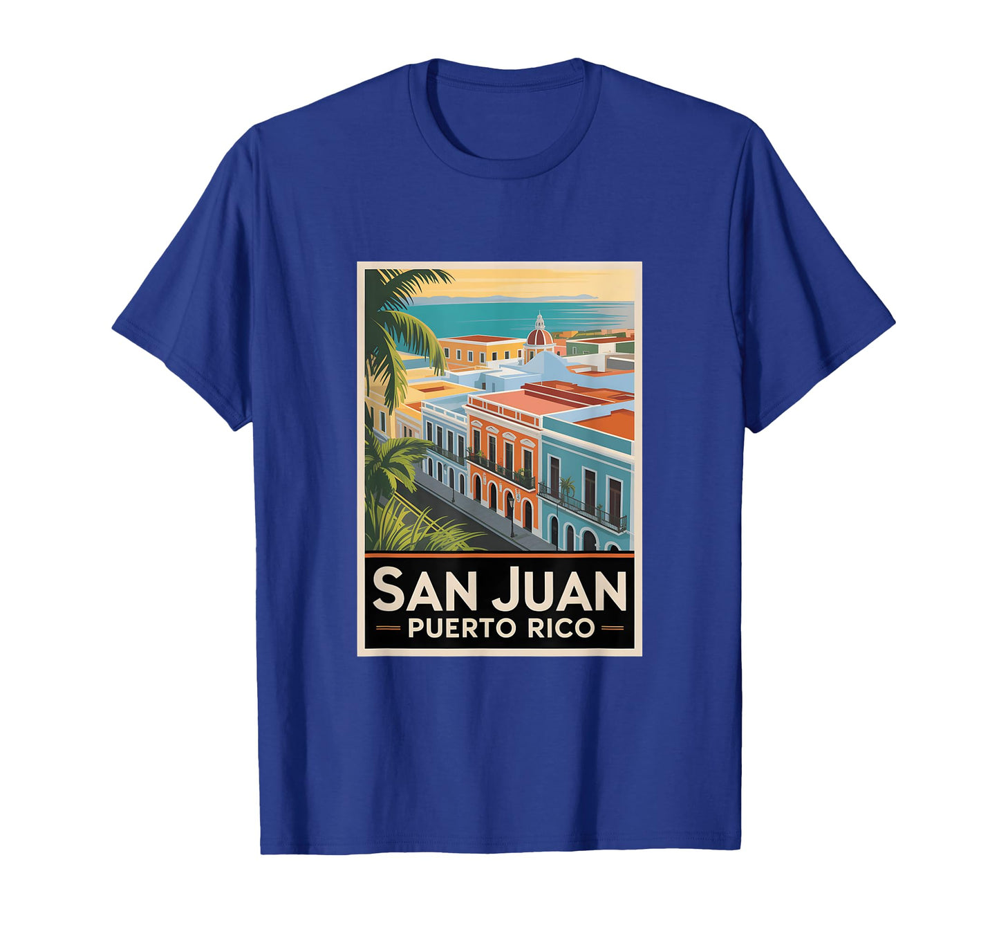 San Juan Puerto Rico Vintage Travel Tropical Art Souvenir T-Shirt