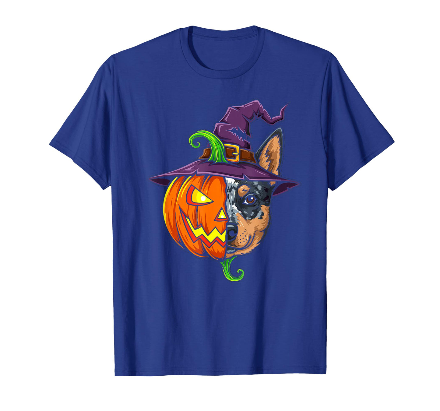 Australian Cattle Dog Pumpkin Halloween Kids Mens Womens T-Shirt