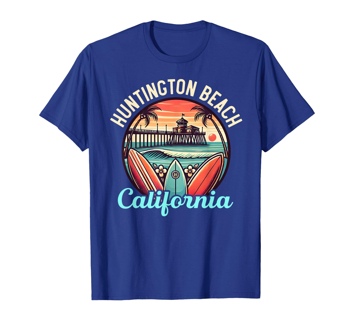 Huntington Beach California, Los Angeles, Surfer Retro Gifts T-Shirt