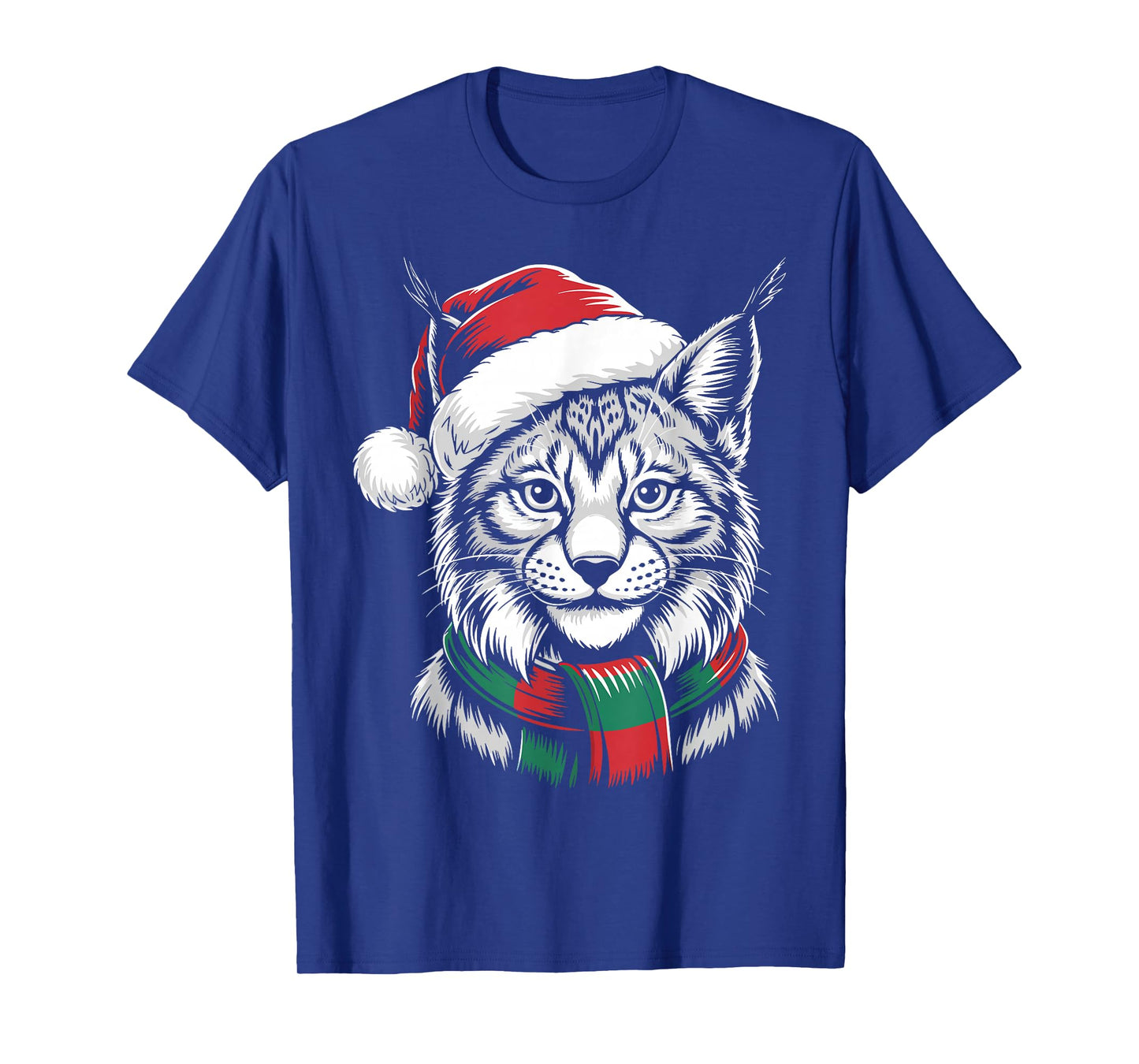 Lynxes Xmas Santa Hat Scarf Christmas Costume T-Shirt