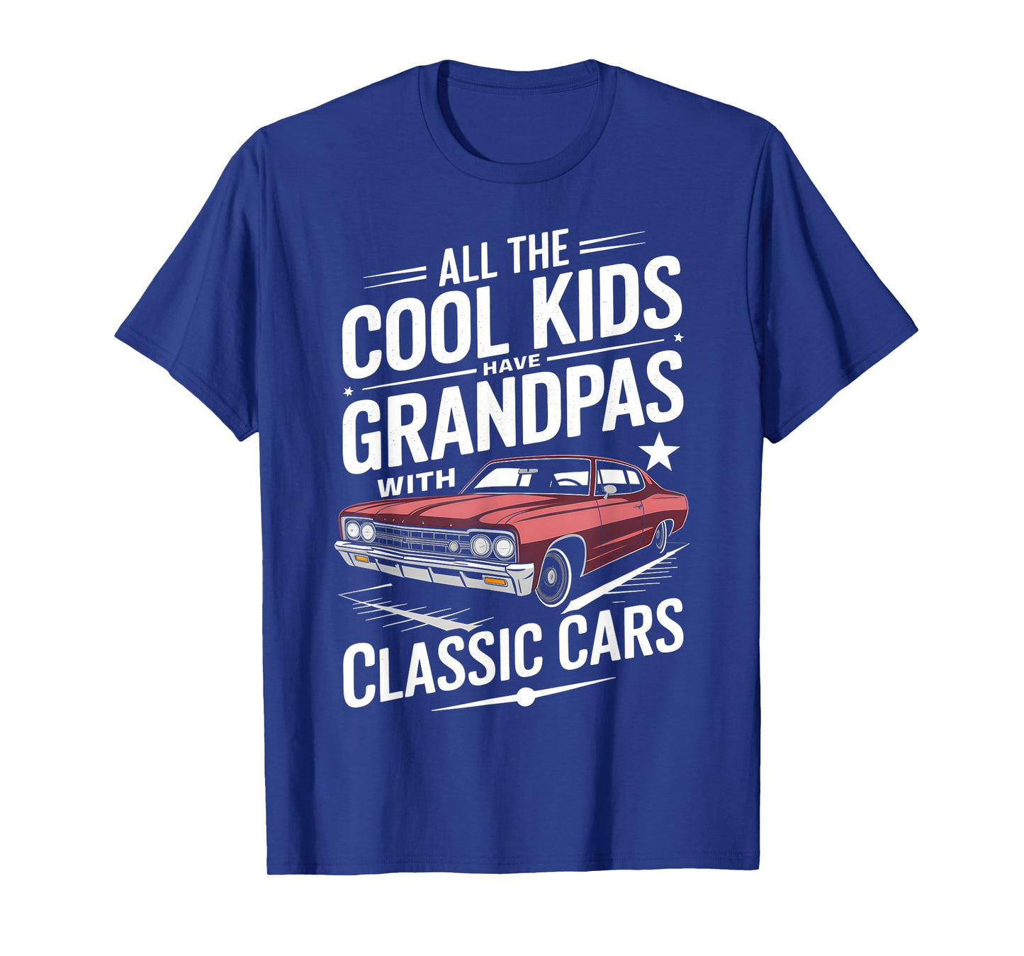 Car Guy Grandpas With Classic Cars Dad Old Car Enthusiast T-Shirt