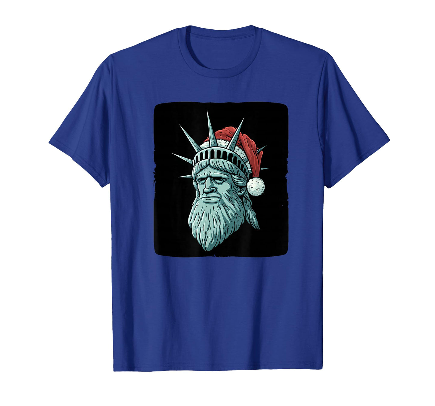 Grumpy Santa Claus in Liberty Statue Style Costume T-Shirt