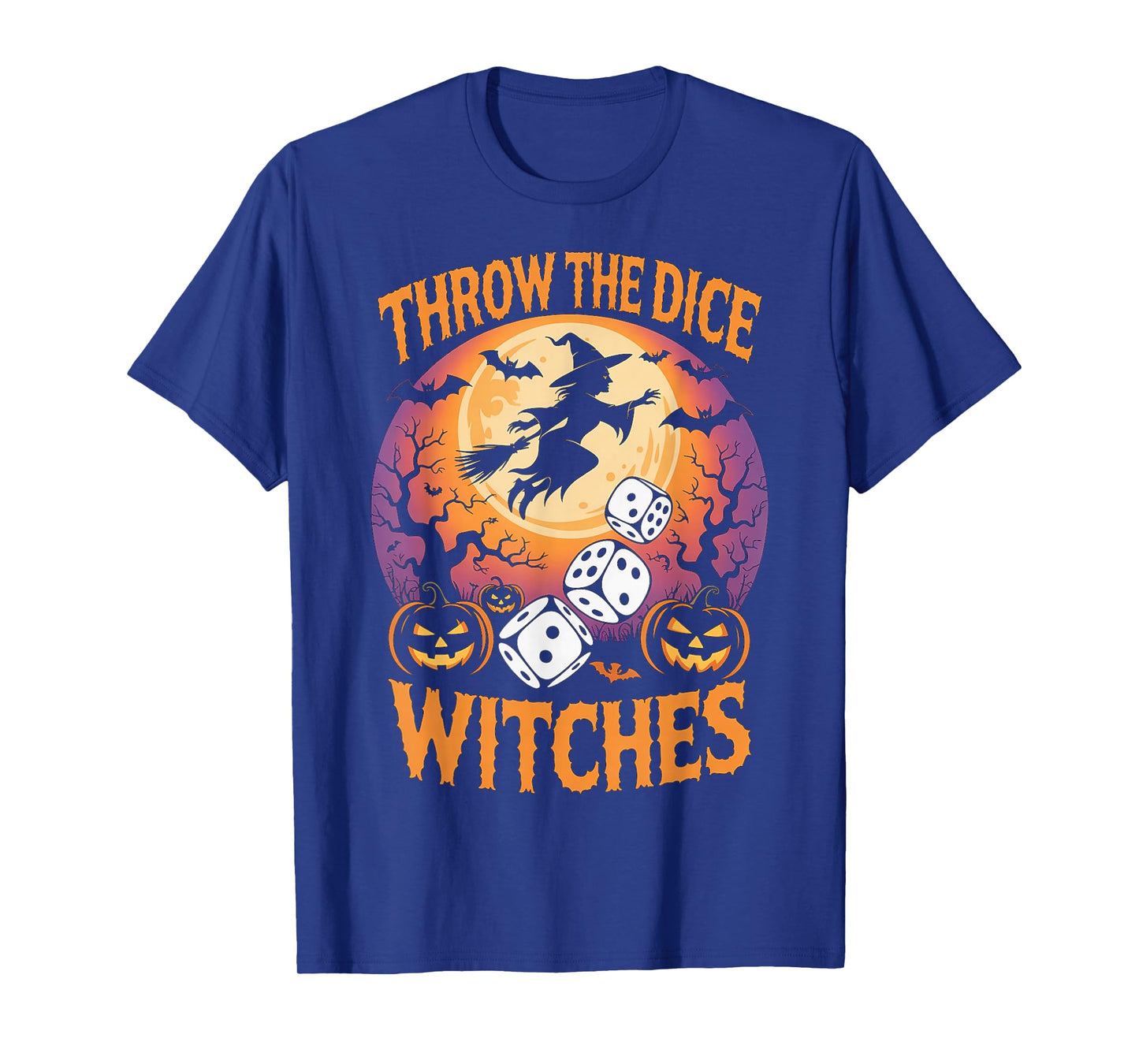 Throw The Dice Witches Funny Halloween Spooky Witch Game T-Shirt
