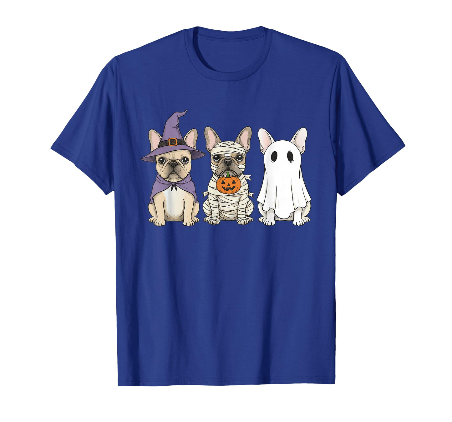 French Bulldog Halloween Witch Mummy Ghost T-Shirt