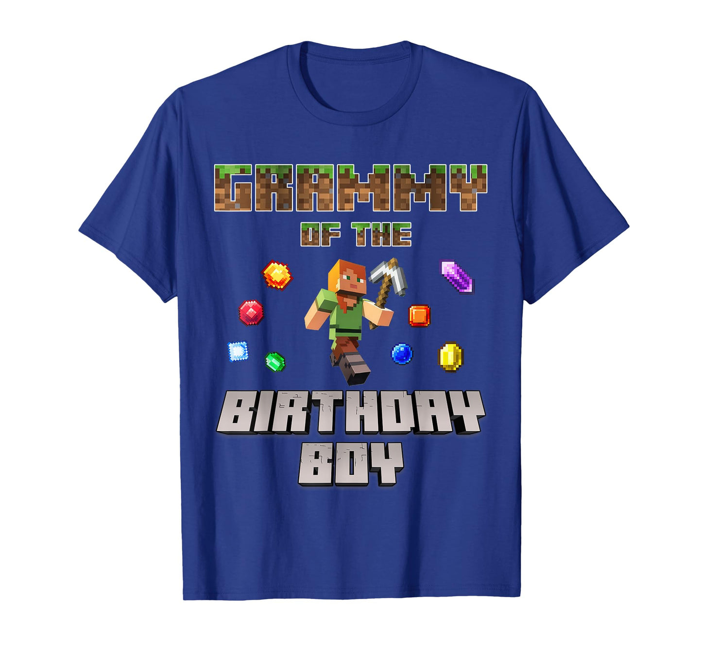 Grammy Of The Birthday Boy Video Gamer Pixel Number T-Shirt