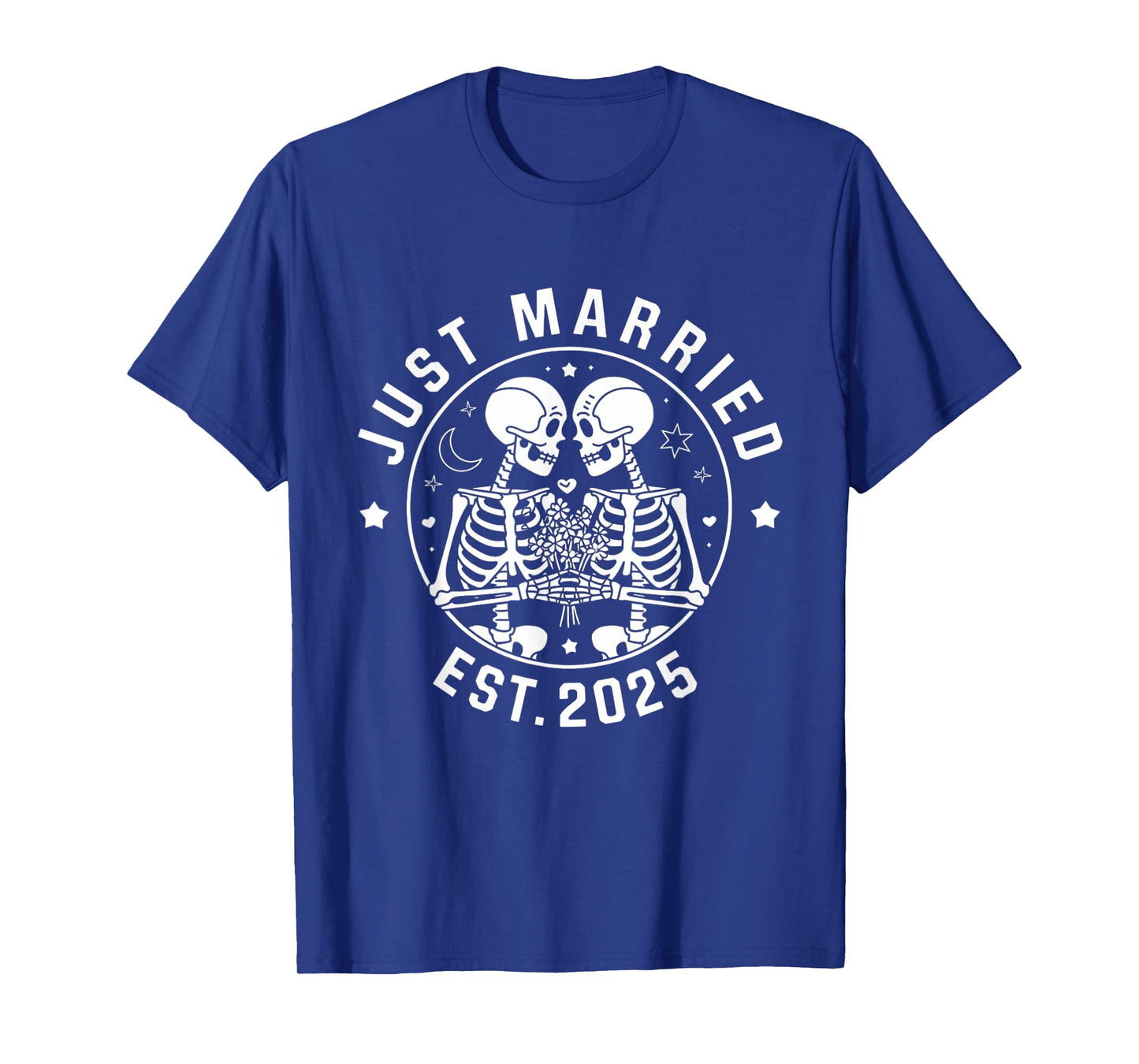 Just Married Skeleton Couple Est. 2025 T-Shirt