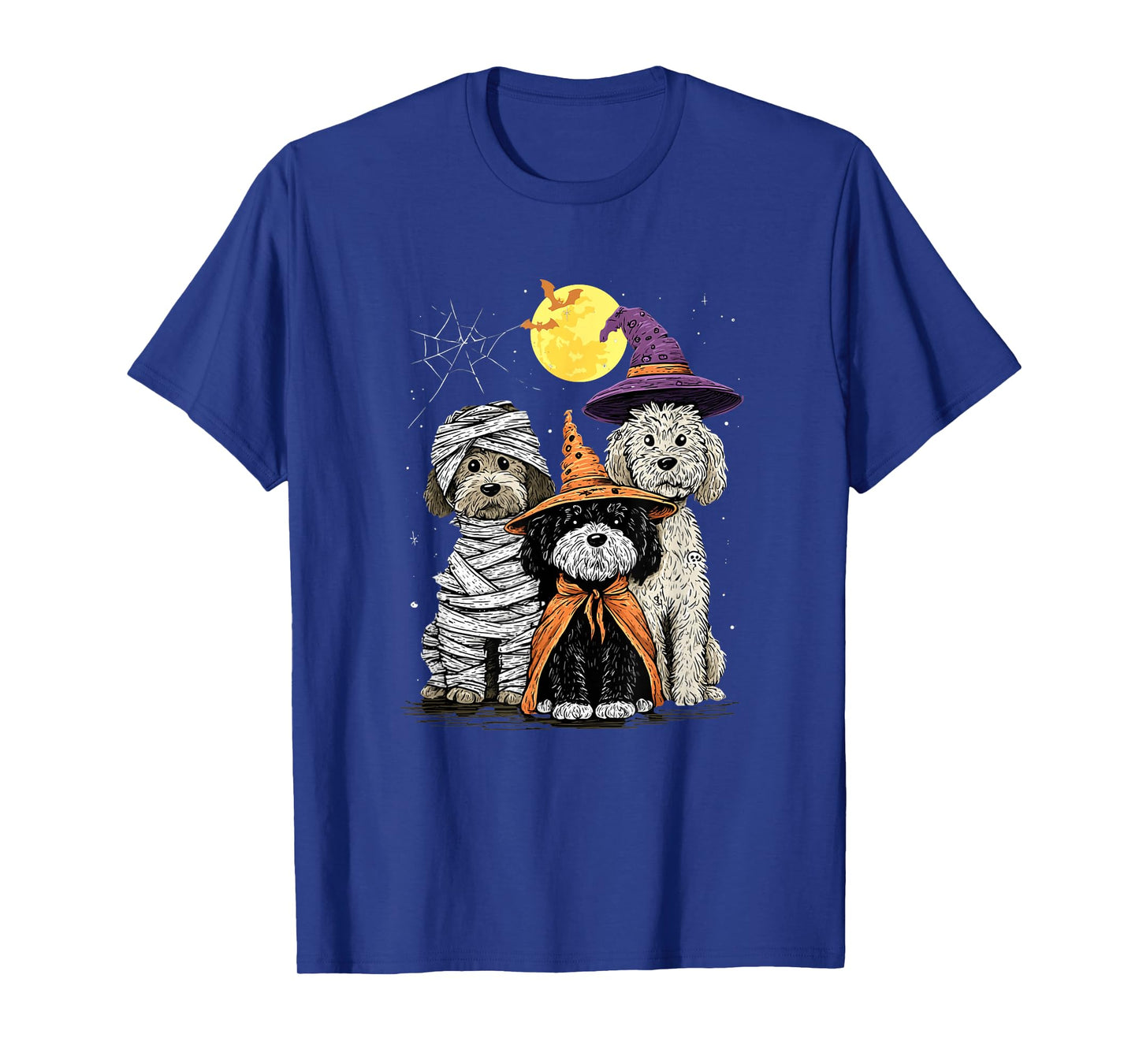 Cute Halloween Dogs Funny Witch Puppy in Costume Tee. T-Shirt