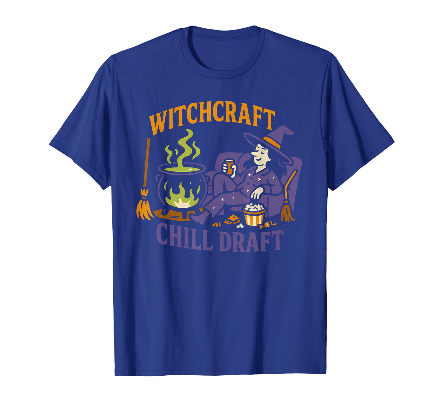 Witchcraft Chill Draft Funny Lazy Halloween Goofy Costume T-Shirt