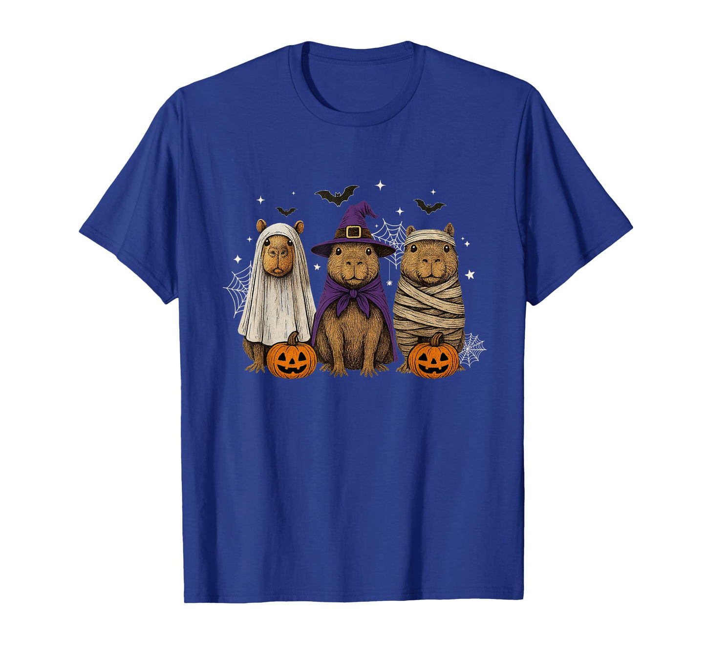 Capybara Ghost Witch Mummy Halloween Costume Men Women Kids T-Shirt