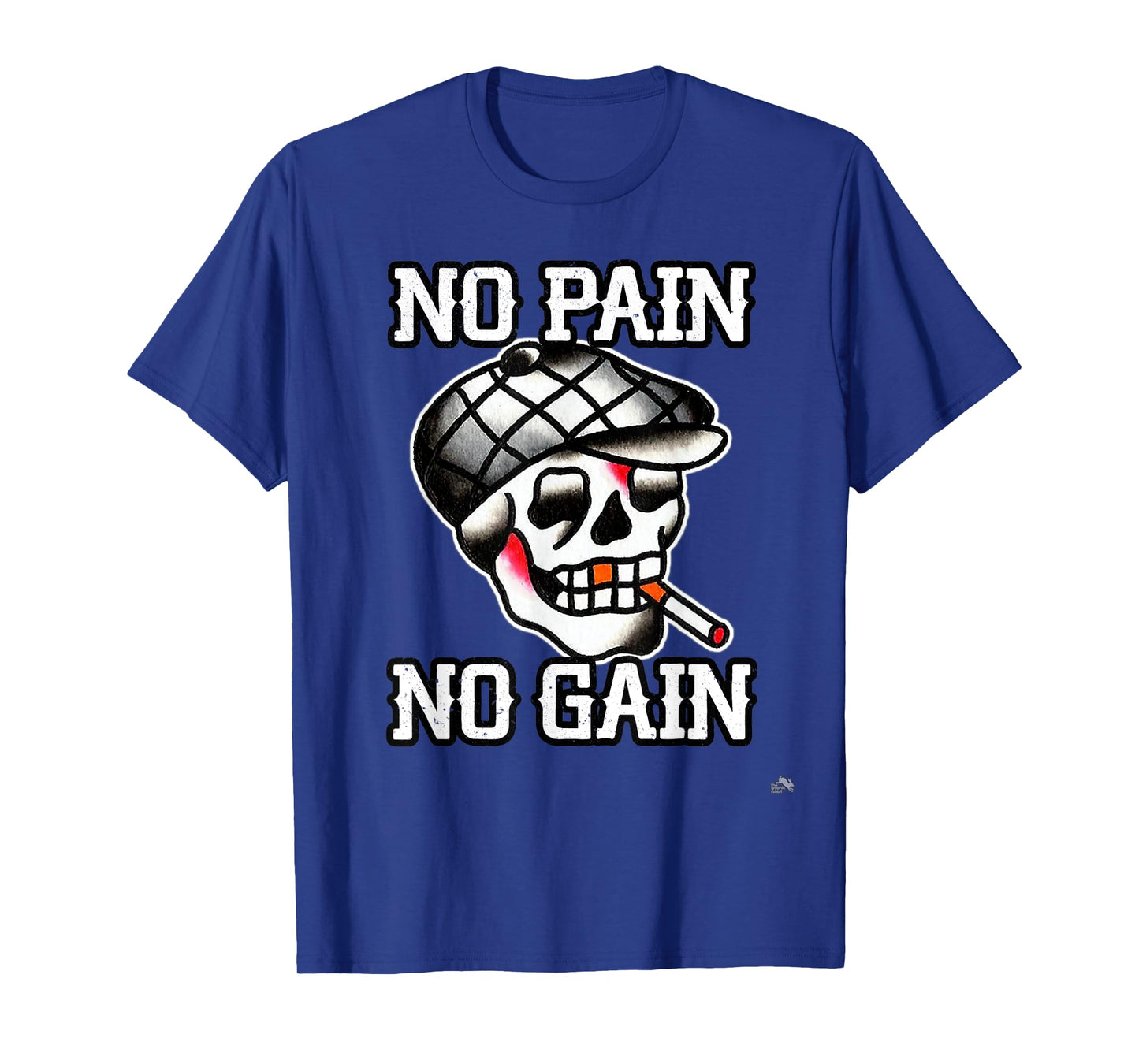 No Pain No Gain Smoking Tattoo Skull T-Shirt