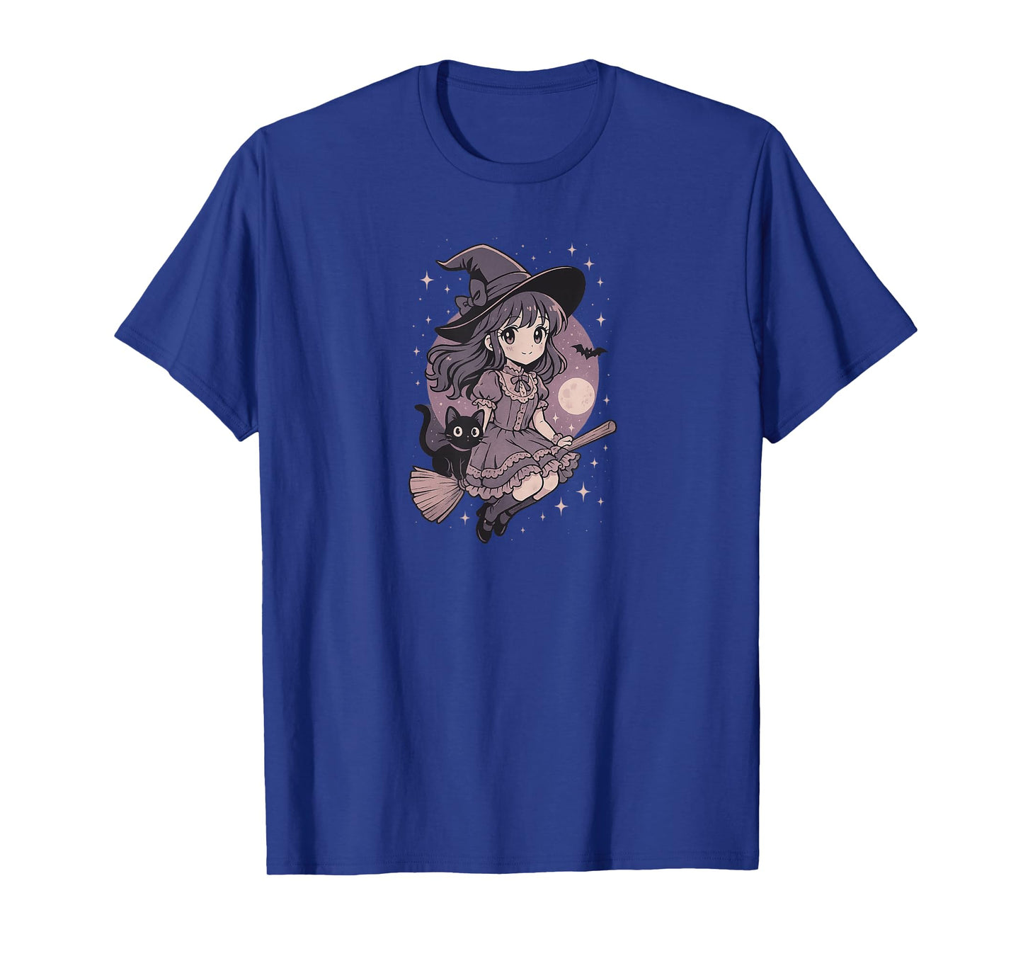 Spooky Witch and Cat Anime T-Shirt