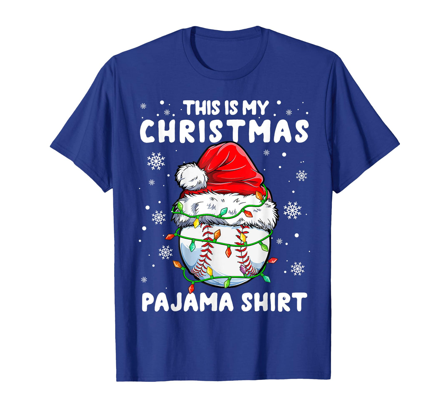 Baseball Player Christmas Santa Baseball Xmas Santa Hat Ball T-Shirt