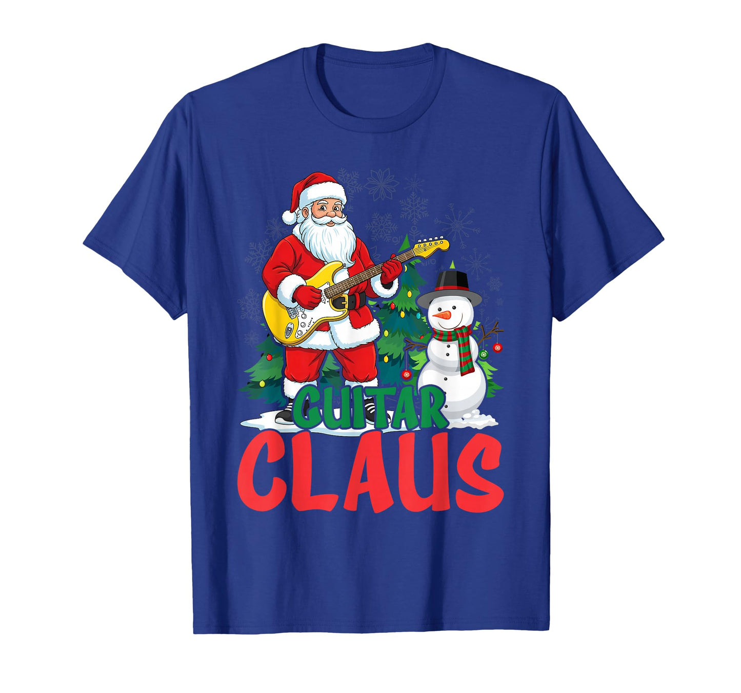 Guitar Santa Claus Christmas Matching Costume T-Shirt