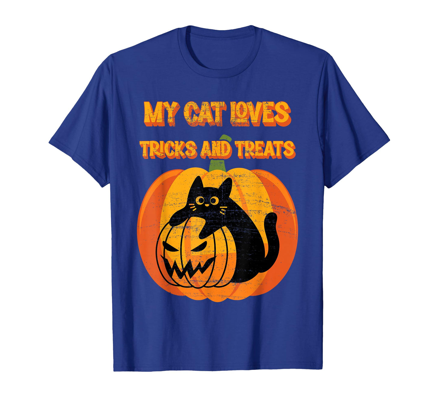 Funny Cat Lady Halloween Pumpkin Witch Black Cat Costume Cat T-Shirt