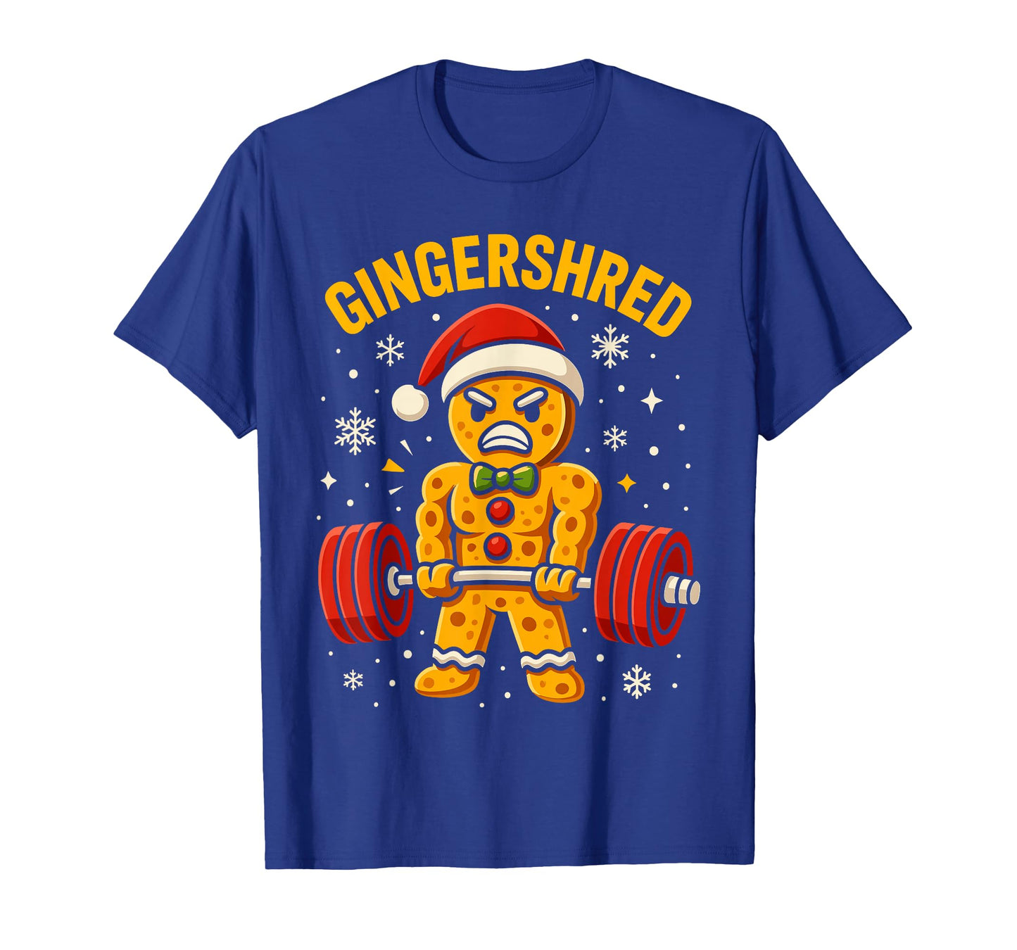 Xmax Gym Gingerbread Man Costume, Cool Gingershred Christmas T-Shirt