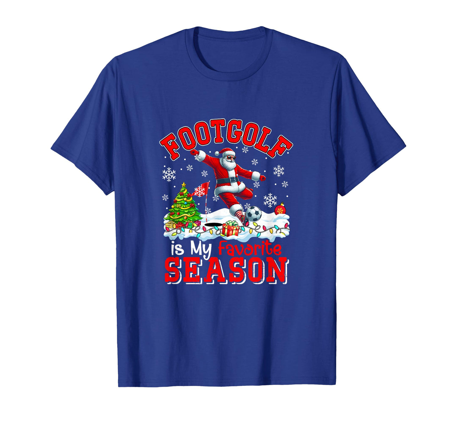 Footgolf is Favorite Season Costume Player Christmas Santa T-Shirt