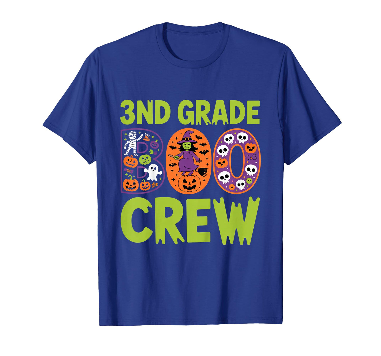 3rd Grade Boo Crew Halloween Classroom Outfit for Spooky Fun T-Shirt