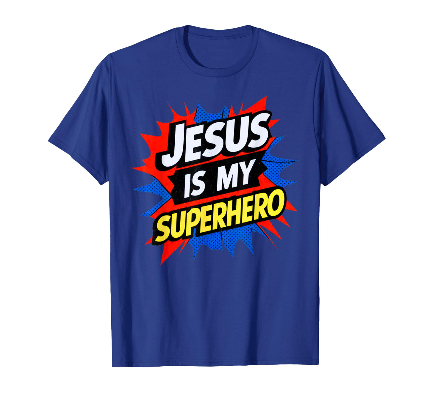 Jesus Is My Superhero Christian God Religious Comic Kids Boy T-Shirt