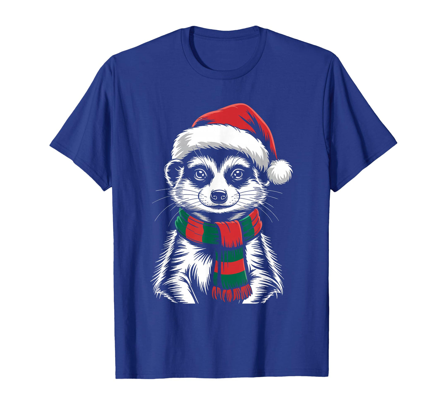 Meerkat Xmas Santa Hat Scarf Christmas Costume T-Shirt