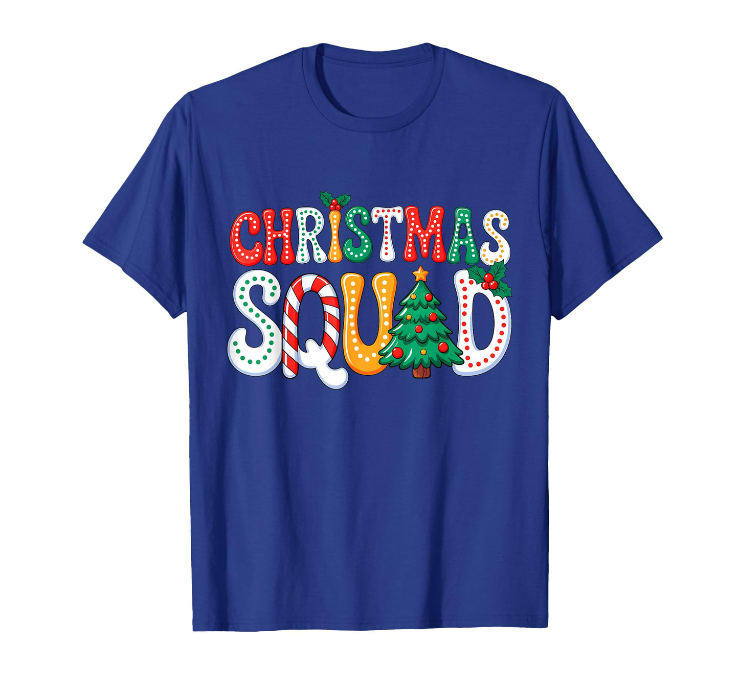 Groovy Christmas Squad Funny Xmas Tree Family Matching Pjs T-Shirt