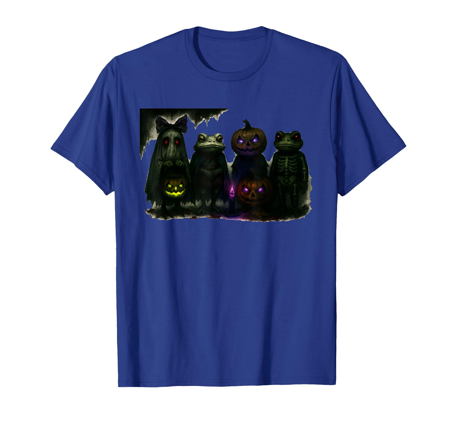 Spooky Skeleton Frog Cute with Pumpkin and Creepy Vibes T-Shirt