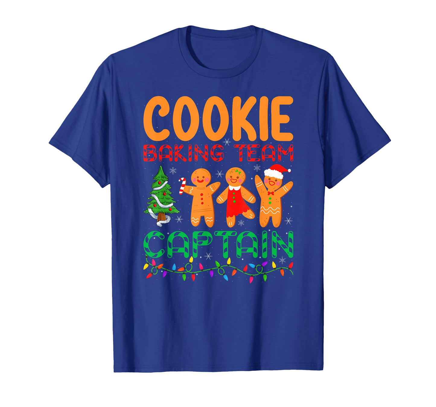 Gingerbread Christmas Pajamas Cookie Baking Team Captain T-Shirt