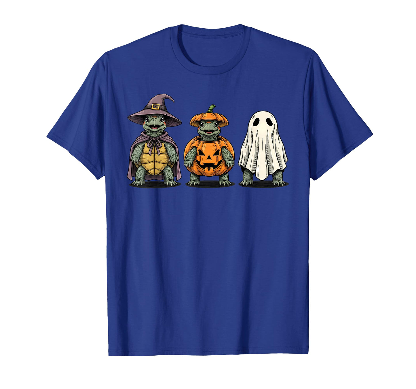 Spooky Ghost Red Eared Slider Turtle Lover Pumpkin Halloween T-Shirt